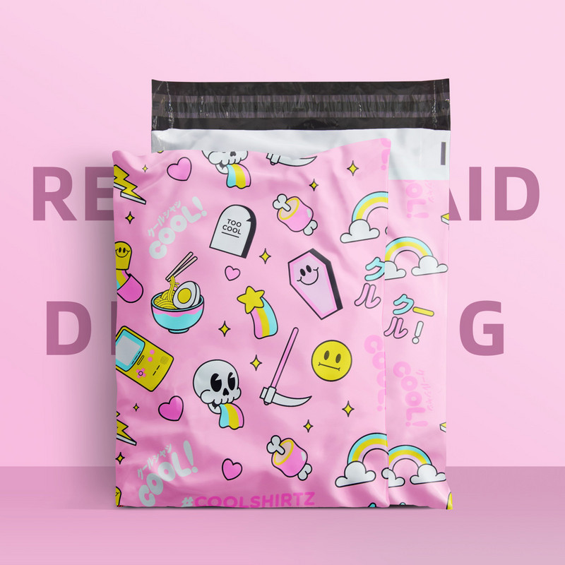 10PCS 10x13'' 25x33cm Printed Poli Mailer Omotnice za pakiranje sa samopečatom Kurirske vreće za pohranu Vreće za pakiranje odjeće