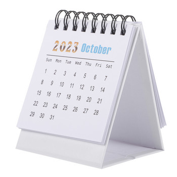 Настолен статив 2024 Мини настолен календар Home Fine 10X7.5CM Нов декор Офис Подарък Бяла хартия Студент