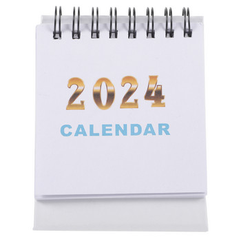 Настолен статив 2024 Мини настолен календар Home Fine 10X7.5CM Нов декор Офис Подарък Бяла хартия Студент