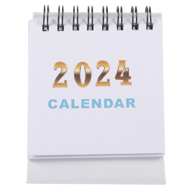 Επιτραπέζιο καβαλέτο 2024 Mini Desk Calendar Home Fine 10X7,5CM Νεωτερική διακόσμηση γραφείου Δώρο Λευκή Βίβλος Φοιτητής