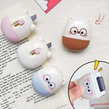 2 σε 1 Cute Bear Utility Knife Creative Mini Correction Tape Students Εγχειρίδιο Paper Cutter DIY Supplies Σχολική γραφική ύλη