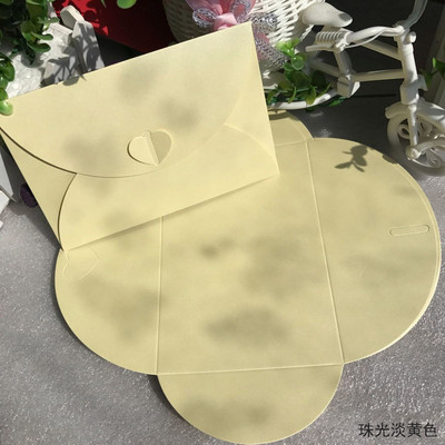 Μεγάλο μέγεθος Ρομαντικό Αγάπη Πόρπη Ρετρό Χρώμα Πέρλα Χοντρό χαρτόνι Φάκελοι Προσκλητήριο γάμου Φάκελος Δώρο Φάκελος DIY Χειροτεχνίες