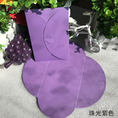 Μεγάλο μέγεθος Ρομαντικό Αγάπη Πόρπη Ρετρό Χρώμα Πέρλα Χοντρό χαρτόνι Φάκελοι Προσκλητήριο γάμου Φάκελος Δώρο Φάκελος DIY Χειροτεχνίες