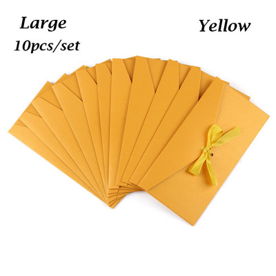 10 buc/lot set de plicuri pentru cadou, plicuri pentru invitații, carduri de papetărie, plic de casamento, plic kraft, plic roșu