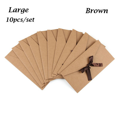 10 buc/lot set de plicuri pentru cadou, plicuri pentru invitații, carduri de papetărie, plic de casamento, plic kraft, plic roșu