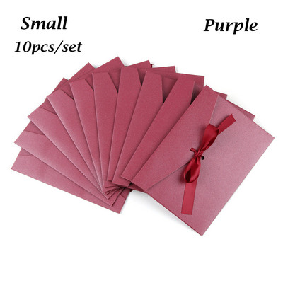 10 buc/lot set de plicuri pentru cadou, plicuri pentru invitații, carduri de papetărie, plic de casamento, plic kraft, plic roșu