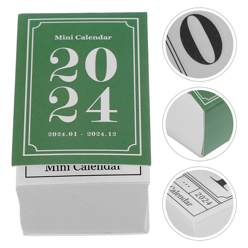 Mini Tear Calendar Dnevni dekor 2024. Stolni uredski materijal Stolni raspored Poklon