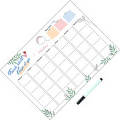 Savaitinės lentos lipdukai vaikams sausas trynimas kalendorius magnetinis šaldytuvas PVC sieninis vaikas