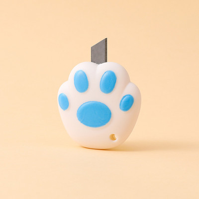 Cuțit utilitar Kawaii Mini cuțit de buzunar Laba de pisică Cutie expresă Deschizător de plicuri Cuțit de hârtie Lamă reîncărcabilă Papetarie coreeană