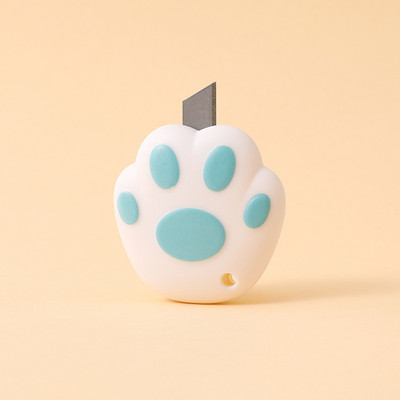 Cuțit utilitar Kawaii Mini cuțit de buzunar Laba de pisică Cutie expresă Deschizător de plicuri Cuțit de hârtie Lamă reîncărcabilă Papetarie coreeană