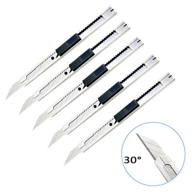 Nuplėšiamas peiliukas, peilis, peilis, popierius, studentas, biuro reikmenys, meno dėžutė.