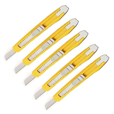 Nuplėšiamas peiliukas, peilis, peilis, popierius, studentas, biuro reikmenys, meno dėžutė.