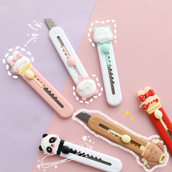 Kawaii Cartoon Animals Utility Knife Μίνι φορητό ανοιχτήρι κουτιού Χαρτοκόπτες χαρτιού τσέπης Χαριτωμένο ανοιχτήρι φακέλων Σχολικά προμήθειες