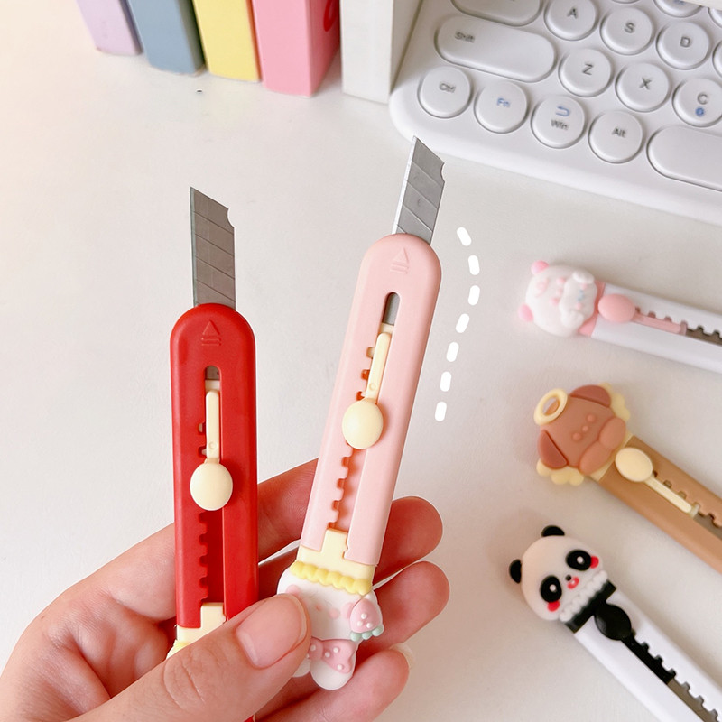 Kawaii kreslené zvieratá nôž mini prenosný otvárač krabíc vreckový rezačka papiera roztomilý otvárač obálok školské kancelárske potreby