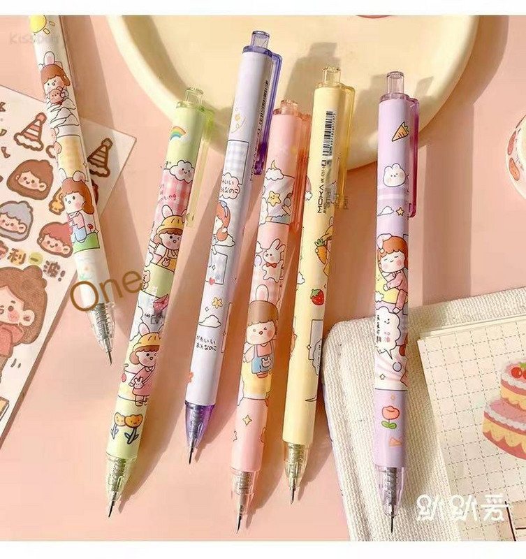 6db/készlet Nyomókés tollak Cartoon Bear Art Utility Kés toll Kés Papírvágó szerszám Kézműves eszközök Precíziós matricavágó kellékek