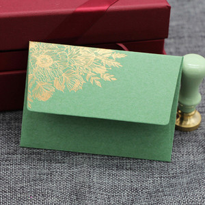 20 buc/set plicuri de hârtie groasă cu flori de aur de dimensiune mini pentru felicitări, cărți poștale, dimensiune de depozitare 11,5 cmX8 cm