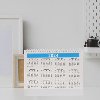 1 Βιβλίο Ημερολόγιο Small Desk Calendar 2024 Desktop Calendar 2024 Desk Calendar Ημερολόγιο 2024 Desk Calender for Year 2024 Holiday