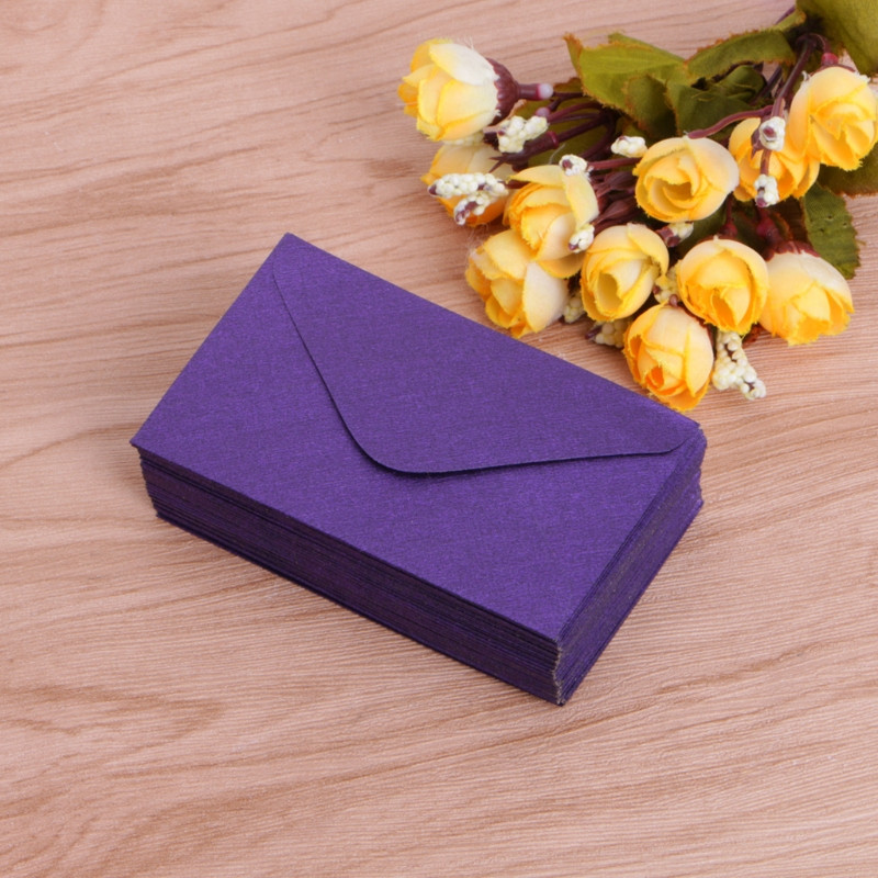 50 tk/pakk värvilised ümbrikud paber retrotühjad minipaberist ümbrikud pulmapeo kutsed õnnitluskaardid kingitus