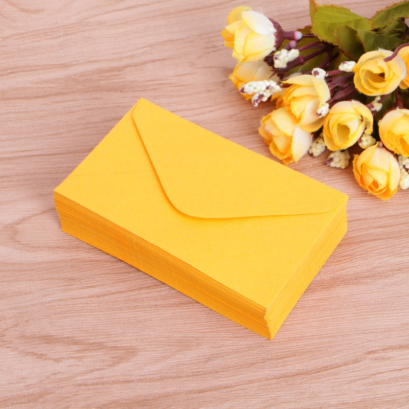 50 tk/pakk värvilised ümbrikud paber retrotühjad minipaberist ümbrikud pulmapeo kutsed õnnitluskaardid kingitus