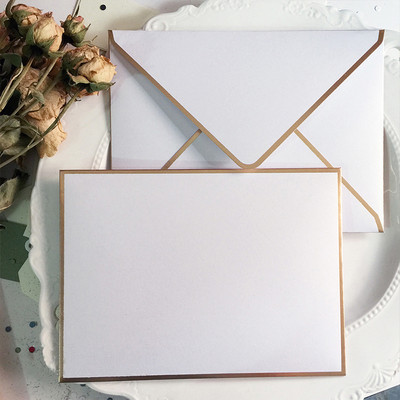 10Pcs/lot Prilagođena vintage retro 5 boja prazna biserna papirna omotnica Pozivnica za vjenčanje Kuverta Čestitka Poklon 14x19CM