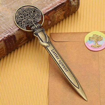 Metalinis retro komunalinis peilis Mini nešiojamasis popieriaus pjaustytuvas Laiškų vokų atidarytuvas Express dėžutės peilis dėžutės pjaustytuvas peilis mokiniams reikmenys