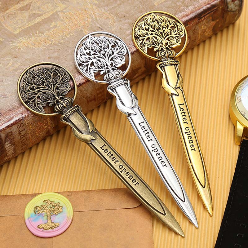 Metalinis retro komunalinis peilis Mini nešiojamasis popieriaus pjaustytuvas Laiškų vokų atidarytuvas Express dėžutės peilis dėžutės pjaustytuvas peilis mokiniams reikmenys