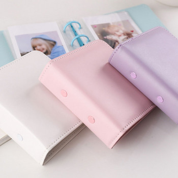 Стилен кожен албум Kpop Card Binder For Cards Kpop Photocard Holder Пощенски картички Binder Photo Cards Collect Book Instax Album