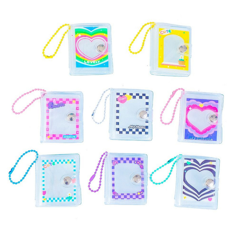 Ins 2 inča korejske verzije prozirnog albuma za fotografije Zvjezdica, mala knjiga s naljepnicom s glavom za kartice, knjiga za pohranu, slatka mini knjiga s privjeskom za ključeve