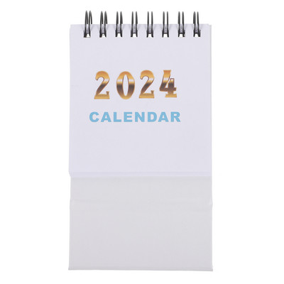1 könyv mini asztali naptárakból 2024 Flip Calendar Álló asztali naptár otthoni irodába