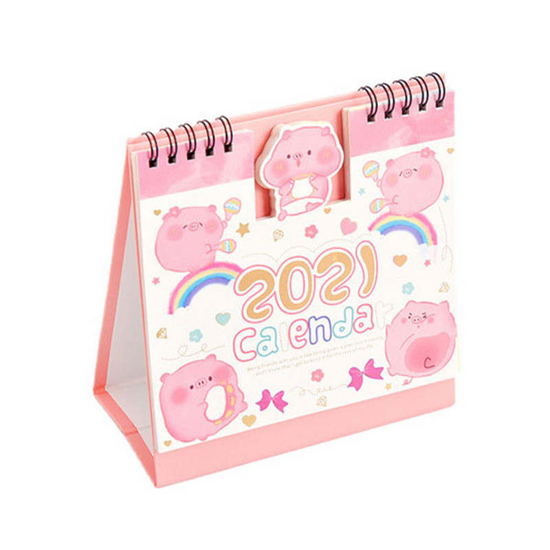 Stolni kalendar za 2021. Slatki stolni papirnati kalendar Bilježnica Dnevni planer Stolni planer Godišnji raspored Organizator Uredski materijal