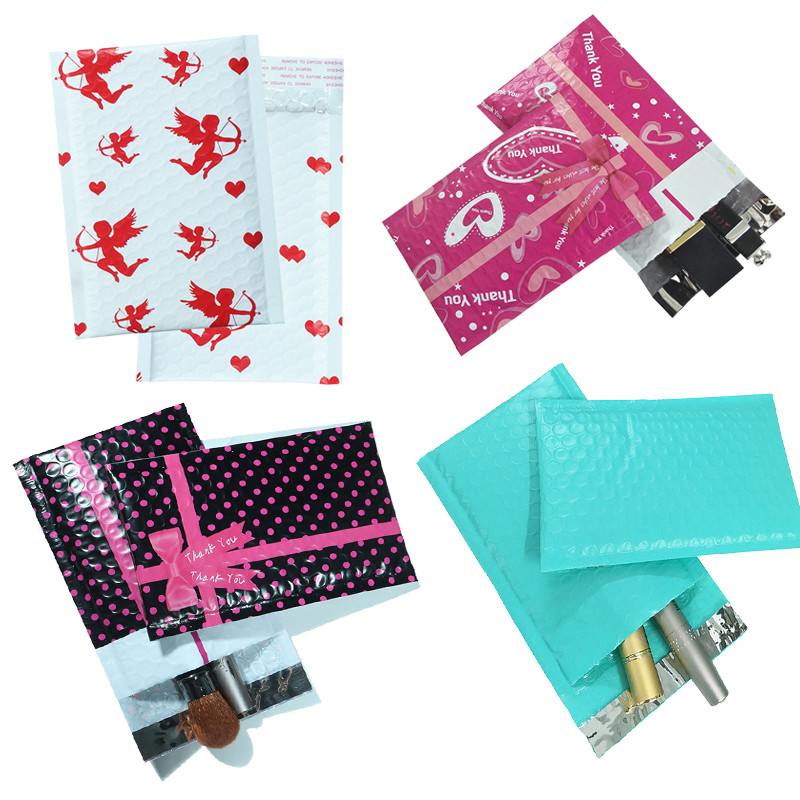 10 vnt., spausdintas 4x7 colių polių burbulinis laiškas, 12x18 cm paminkštintas vokas, savaime užklijuojamas pašto maišelis burbulinis vokas Pašto krepšys siuntimo krepšys