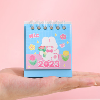 1 Pc Cute Mini Cartoon Animal Bear Rabbit Calendar Planner Desk Decoration Calendar 2023 Στολίδι τραπεζιού γραφείου φοιτητών
