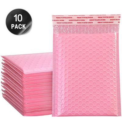 10 db vízálló levelező poli buborékos párnázott levelezési borítékok postázó ajándékcsomagoló táskákhoz, önzáró tárolótáska buborékpárnázás