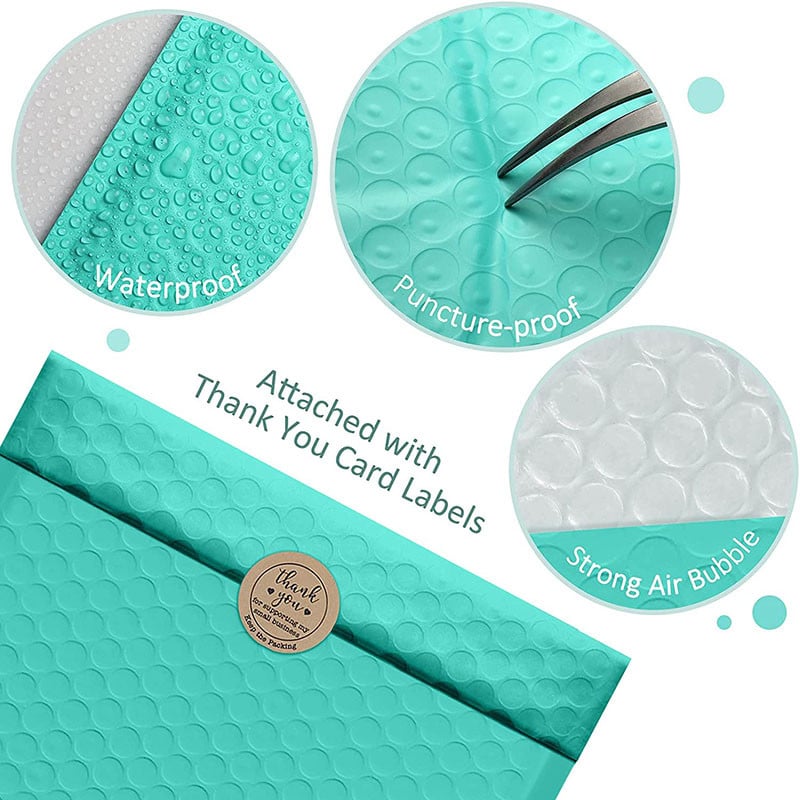 10 db vízálló levelező poli buborékos párnázott levelezési borítékok postázó ajándékcsomagoló táskákhoz, önzáró tárolótáska buborékpárnázás