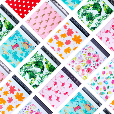 Speedy Mailers 24 Design 10 DB/csomag Színes Poly Postázó Kreatív Nyomtatás Poly Postázó Önzáró műanyag csomagolás Borítéktasakok