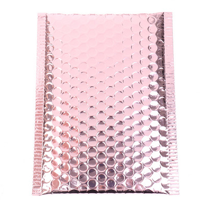 10 vnt rožinio aukso plastikiniai burbuliniai vokai, paminkštinti siuntimo vokai, vandeniui atsparūs burbuliniai maišeliai dovanų pakavimui