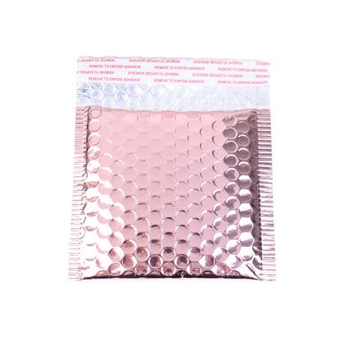 10 vnt rožinio aukso plastikiniai burbuliniai vokai, paminkštinti siuntimo vokai, vandeniui atsparūs burbuliniai maišeliai dovanų pakavimui