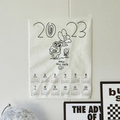 Fashion Happy Every Day Jänkutrükk 2023. aasta kalendri seinavaibad, mida on lihtne kleepida Rippkalender, läbipaistev trükitud elutuppa