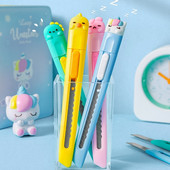 1 τεμ. Cartoon Utility Knife Cute Rabbit Duck 9mm SK5 Lade Cutter for Wrapping Art Handwork Sharpener Office School A7298