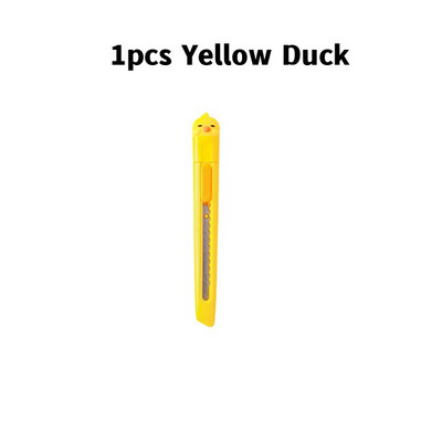 1 τεμ. Cartoon Utility Knife Cute Rabbit Duck 9mm SK5 Lade Cutter for Wrapping Art Handwork Sharpener Office School A7298