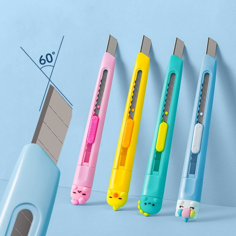 1 τεμ. Cartoon Utility Knife Cute Rabbit Duck 9mm SK5 Lade Cutter for Wrapping Art Handwork Sharpener Office School A7298