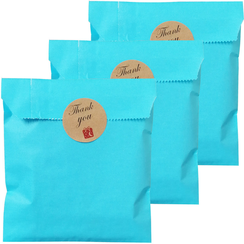 100 vnt 16 * 24 cm dovanų kraftpopierinis maišelis saldainių duonos užkandžių maisto saugos maišelis gimtadienio vestuvių dovanų pakavimo maišelis svečių pakuotė