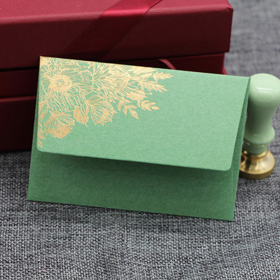 10 vnt/stal. Aukštos kokybės perlinio popieriaus vokai Vestuvių kvietimai Europos bronzinio rašto vokų dovanų vokas