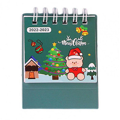 Patrauklus trikampis laikiklis dvigubos ritės dizainas, kompaktiškas, stovimas 2023 m. stalinis kalendorius, ornamentas stalinis kalendorius, įrašymo data