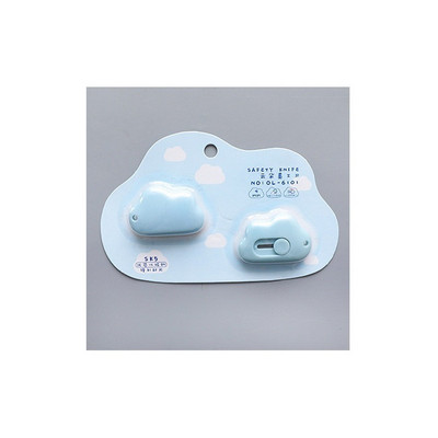 2kom Mini Cloud Utility Knife Automatic Rebound 9mm čelična oštrica rezač papira otvarač za školu rezanja omota pismonosnih sandučića A6359