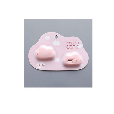 2kom Mini Cloud Utility Knife Automatic Rebound 9mm čelična oštrica rezač papira otvarač za školu rezanja omota pismonosnih sandučića A6359