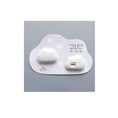 2kom Mini Cloud Utility Knife Automatic Rebound 9mm čelična oštrica rezač papira otvarač za školu rezanja omota pismonosnih sandučića A6359