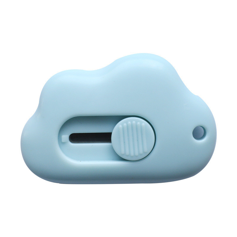 2kom Mini Cloud Utility Knife Automatic Rebound 9mm čelična oštrica rezač papira otvarač za školu rezanja omota pismonosnih sandučića A6359