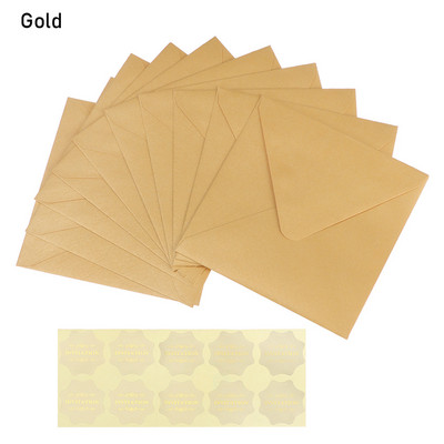 10 buc. plicuri creative pătrate din hârtie, felicitări multicolore perlate Hârtii cu perle ambalate, carte de mesaj, cadou de afaceri