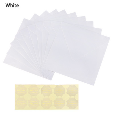 10 buc. plicuri creative pătrate din hârtie, felicitări multicolore perlate Hârtii cu perle ambalate, carte de mesaj, cadou de afaceri